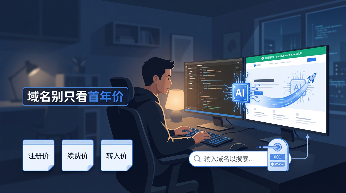 Vibe Coding 时代怎么买域名不踩坑